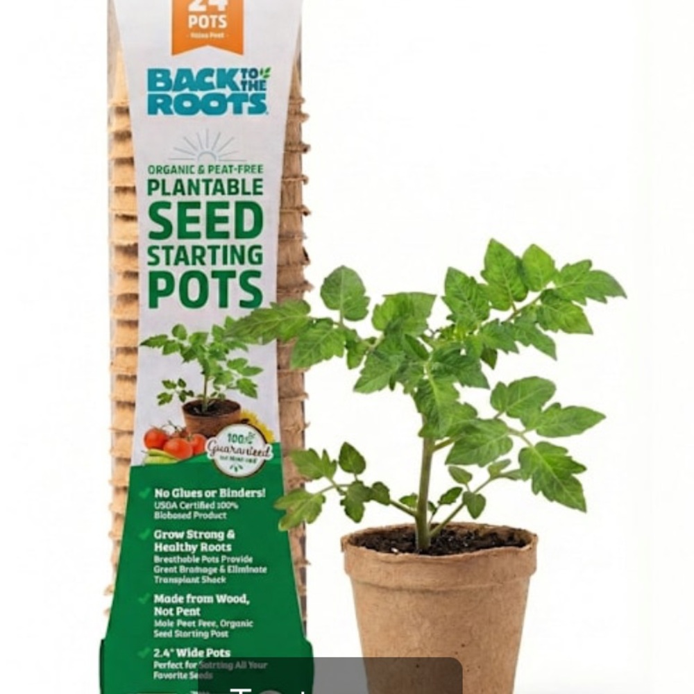 Back to the Roots Plantable Seed Starting Pots - Brown 3 Packs